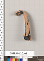 Terracotta fragment of a kylix (drinking cup), Terracotta, Greek, Attic
