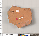 Terracotta fragment of a trefoil olpe (jug), Attributed to the Manner of the Gorgon Painter [Clark], Terracotta, Greek, Attic