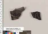 Terracotta fragments of an oinochoe (jug), Terracotta, Greek, Attic