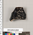 Terracotta fragment of a beaked oinochoe (jug), Terracotta, Greek, Attic
