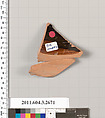 Terracotta fragment of an olpe (jug), Terracotta, Greek, Attic