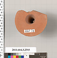 Terracotta fragment of a kylix (drinking cup), Terracotta, Greek, Attic