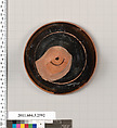 Terracotta fragment of a kylix (drinking cup), Terracotta, Greek, Attic