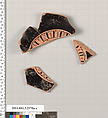 Terracotta fragments of a Little Master cup (drinking cup), Terracotta, Greek, Attic