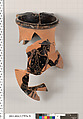 Terracotta fragments of an olpe (jug), Terracotta, Greek, Attic