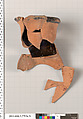 Terracotta fragments of an olpe (jug), Terracotta, Greek, Attic