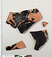 Terracotta fragments of a kylix (drinking cup), Terracotta, Greek, Attic