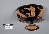 Terracotta fragments of a kylix (drinking cup), Terracotta, Greek, Attic