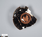 Terracotta fragment of a kylix (drinking cup), Terracotta, Greek, Attic