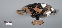 Terracotta fragments of a kylix (drinking cup), Terracotta, Greek, Attic