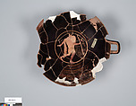 Terracotta kylix (drinking cup), Terracotta, Greek, Attic