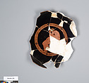 Terracotta fragment of a kylix (drinking cup), Terracotta, Greek, Attic