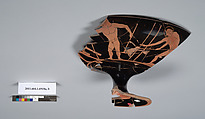 Terracotta fragments of a kylix (drinking cup), Terracotta, Greek, Attic