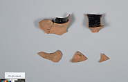 Terracotta fragments of an oinochoe (jug), Terracotta, Greek, Attic