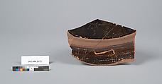 Terracotta fragment of a volute-krater (bowl for mixing wine and water), Terracotta, Greek, Attic