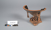 Terracotta fragment of a neck-amphora (jar), Terracotta, Greek, Attic