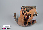Terracotta fragments of a stamnos (jar), Terracotta, Greek, Attic