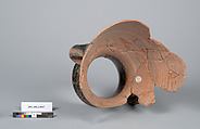 Terracotta fragment of a pelike (jar), Terracotta, Greek, Attic