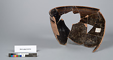 Terracotta fragment of a skyphos (deep drinking cup), Terracotta, Greek, Attic