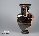 Terracotta fragment of a Nolan neck-amphora (jar), Terracotta, Greek, Attic