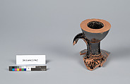 Terracotta fragment of a lekythos (oil flask), Terracotta, Greek, Attic