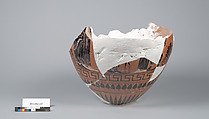 Terracotta fragment of a neck-amphora (jar), Terracotta, Greek, Attic