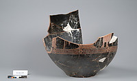 Terracotta fragment of a bell-krater (bowl for mixing wine and water), Terracotta, Greek, Attic