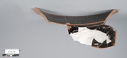Terracotta fragment of a bell-krater (bowl for mixing wine and water), Terracotta, Greek, Attic