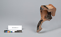 Terracotta fragment of a krater (bowl for mixing wine and water), Terracotta, Greek, Chalcidian