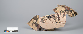 Terracotta fragments of a krater, Terracotta, Greek, Corinthian