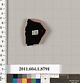 Terracotta fragment of a kylix (drinking cup), Attributed to Douris [DvB], Terracotta, Greek, Attic