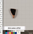 Terracotta fragment of a kylix (drinking cup), Terracotta, Greek, Attic
