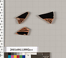 Terracotta fragments of kylikes (drinking cups), Terracotta, Greek, Attic