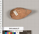 Terracotta fragment of a closed shape, Terracotta, Etruscan, Etrusco-Corinthian