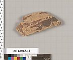Terracotta fragment of a closed shape, Terracotta, Greek, Corinthian?