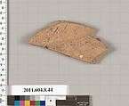 Terracotta fragment of a closed shape, Terracotta, Greek, Corinthian?