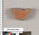 Terracotta fragment of an open vase?, Terracotta, Greek, Attic