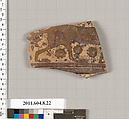 Terracotta fragment of a closed shape, Terracotta, Etruscan, Etrusco-Corinthian