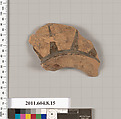 Terracotta fragment of an olpe (jug)?, Terracotta, Greek, Corinthian