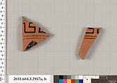 Terracotta fragments of a neck-amphora (jar)?, Terracotta, Greek, Attic