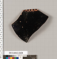 Terracotta fragment of an amphora (jar)?, Terracotta, Greek, Attic