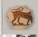 Terracotta fragment of an krater, Terracotta, Greek, Corinthian