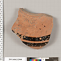 Terracotta fragment of an oinochoe (jug)?, Terracotta, Greek, Attic
