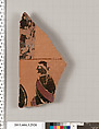 Terracotta fragment of a plaque?, Terracotta, Greek, Attic