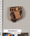 Terracotta fragment of a neck-amphora (jar)?, Terracotta, Greek, Chalcidian