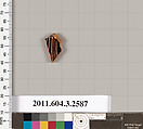Terracotta fragment of a Little Master cup (drinking cup), Terracotta, Greek, Attic