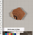 Terracotta fragment of a Little Master cup (drinking cup), Terracotta, Greek, Attic