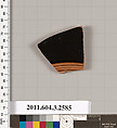 Terracotta fragment of a Little Master cup (drinking cup), Terracotta, Greek, Attic