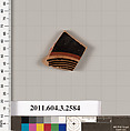 Terracotta fragment of a Little Master cup (drinking cup), Terracotta, Greek, Attic