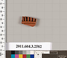 Terracotta fragment of a Little Master cup (drinking cup), Terracotta, Greek, Attic